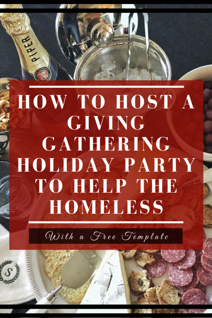 How to host a giving gathering to help the homeless in your community. You can have a super fun holiday party AND give to those in need.
