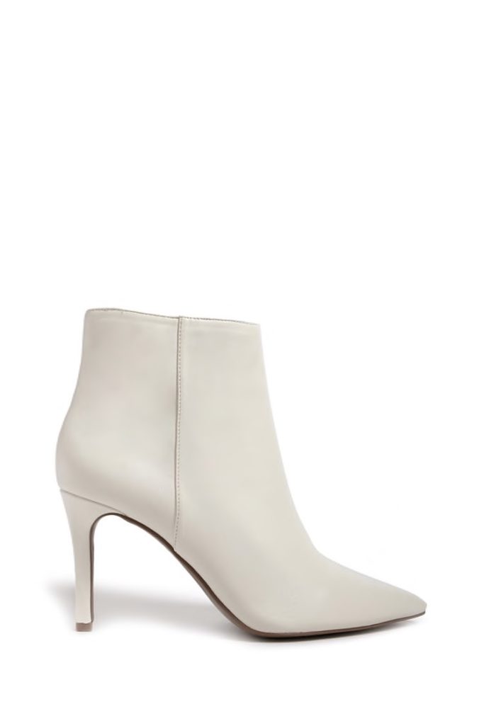 White forever 21 ankle booties