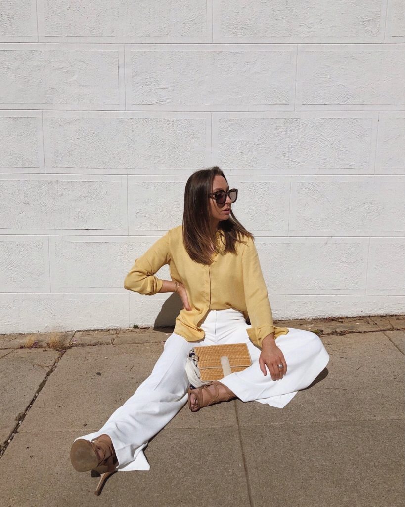 White and Yellow outfit