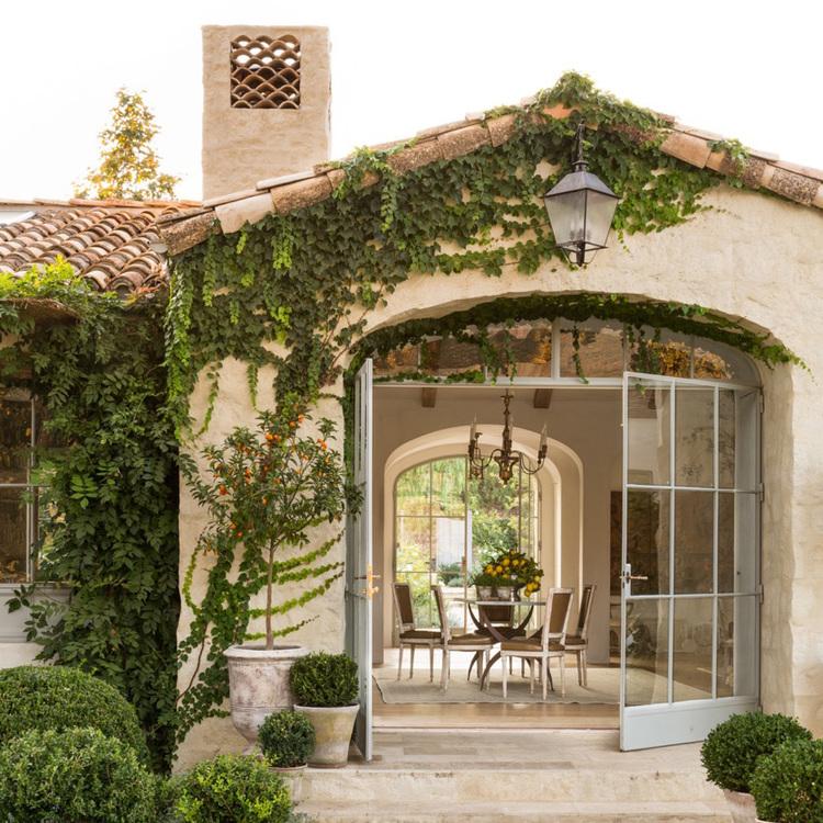 Modern Mediterranean meets French country exterior